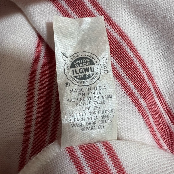 Vintage Miss Elaine Relax Pullover Short Robe Striped Short Sleeve OS - Picture 8 of 8